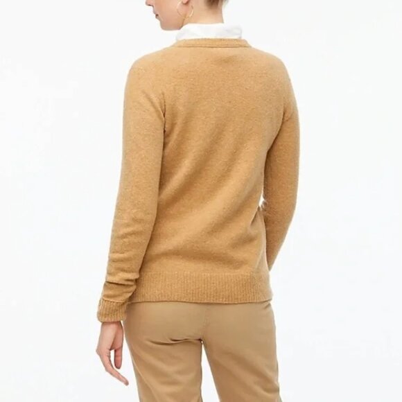 J. Crew Factory Crewneck Sweater in Extra Soft Yarn Wool Blend - Camel, Small - Picture 2 of 9